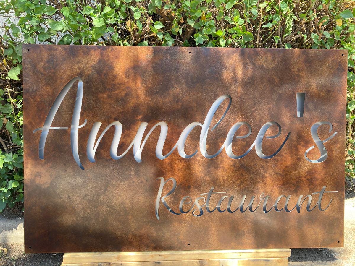 Custom Rusted Metal Sign,steel Outdoor Plaque, House Name Metal Sign ...