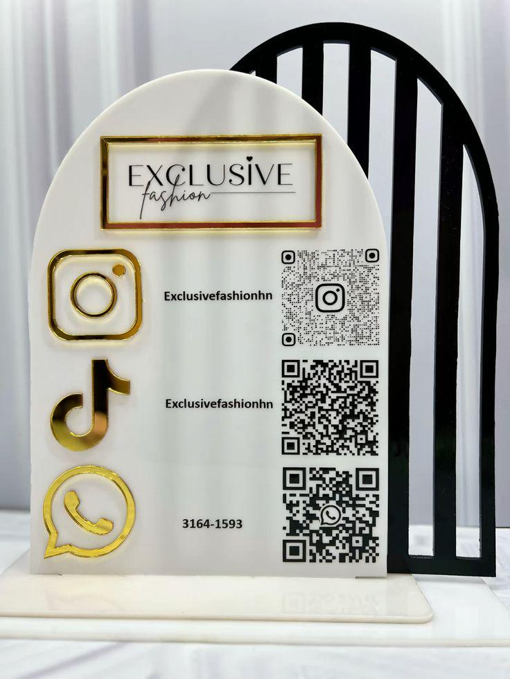 Acrylic Qr Code Scan Sign, Social Media Qr Acrylic Display, Payment Qr ...