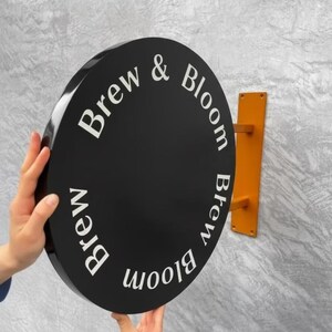 Round Blade Sign, 3D Blade Sign, Wall Mounted Sign, Business Logo Sign, Cafe Sign, Shop Sign, Blade Sign, Hanging Sign, Outdoor Sign, image 9