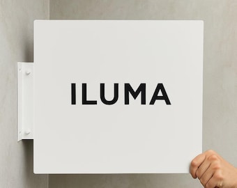 Custom Metal Blade Sign, Double Sided Outdoor Signboard
