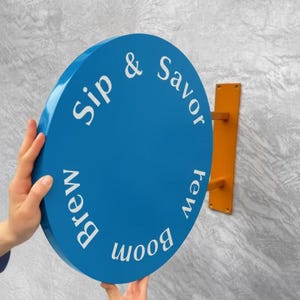 Round Blade Sign, 3D Blade Sign, Wall Mounted Sign, Business Logo Sign, Cafe Sign, Shop Sign, Blade Sign, Hanging Sign, Outdoor Sign, image 10