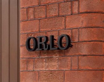 Custom Metal Letters, Storefront Sign, Floating Sign, Raised Metal Letters, Laser cut metal logo, Office wall signage, Business Sign