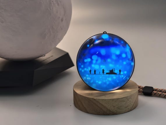 Crystal Ball Video Player - Digital Memory Orb Lamp With 4GB Memory, Personalized Uploadable Videos/Photos 3D Ultrasound Sphere, Custom Gift For Anniversary/Birthday/Wedding (White Crystal Ball