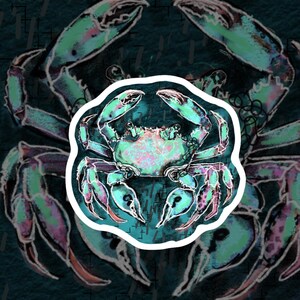 Unique Blue Crab Sticker