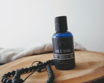 Huile de pré-rasage OCEANIK : à base de plantes, protection contre la glisse du rasoir