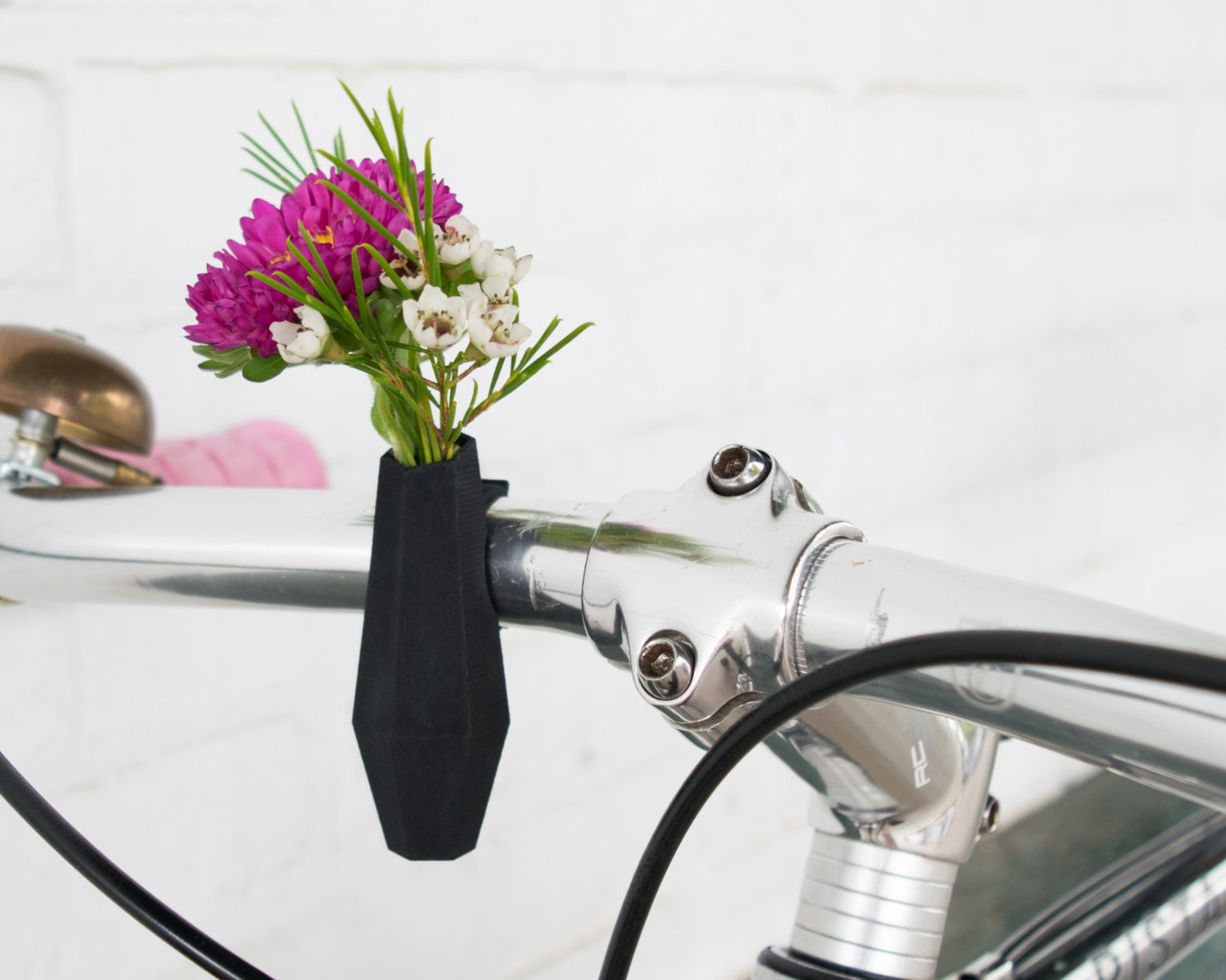 Geometric Handlebar Vase in Black A Wearable Planter For Your Etsy