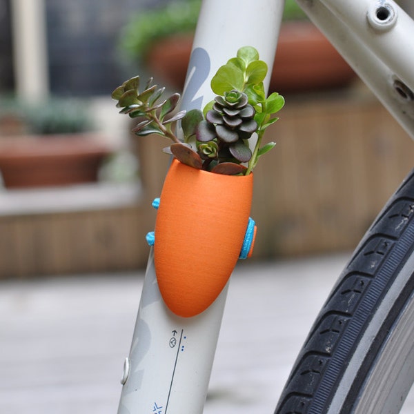 Orange Bike Planter: A Wearable Planter for Your Bike