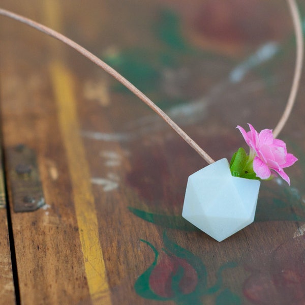 Una fioriera indossabile in miniatura, icosaedro