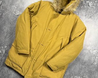 Vintage Woolrich Arctic Parka – Senapsguld