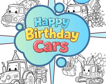 Birthday Car Coloring Pages for Kids | 23 Vehicle Printables + Bonus PDF
