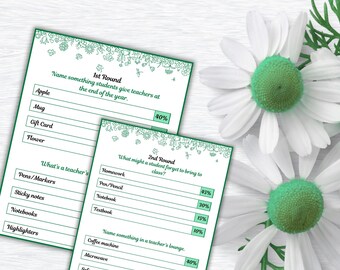 Teacher Feud Game | Printable School Party Game | Fun Teacher Appreciation Activity | Printable Teacher Feud PDF | Instant Download