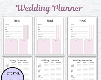 Wedding Planner | Printable Wedding Organizer | Bride and Groom Planning Binder | Printable Wedding Planner PDF | Instant download