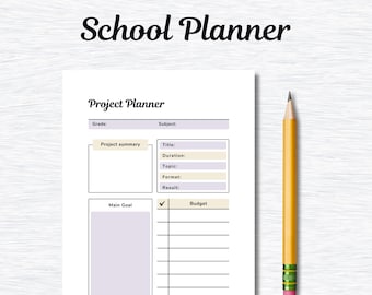School Planner | Printable Student Organizer | Academic Planner PDF | Printable School Planner PDF | Instant Download
