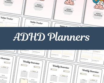ADHD Planner Printable | Digital ADHD Planner | Time Management and Productivity | Daily, Weekly and Monthly Planner | ADHD Planner