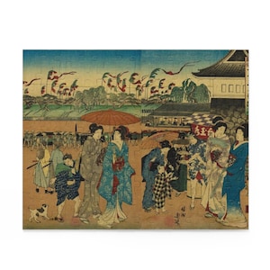 Japanese Culture Puzzle - 120, 252, 500-Piece, Nostalgic Art, Family Activity, Gift for History Lovers, Decor, Celebration Puzzle