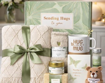 Thoughtfully Sent Sympathy Gift Box for Women, Warm Comfort Care Package, Bereavement Gift for Grief