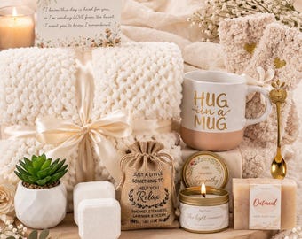 Sympathy Gift Basket: Bereavement Care Package for Women, Condolence Gift Box
