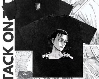 Attack on Titan T-Shirt, Oversized Anime Streetwear, Eren Yeager Graphic T-Shirt