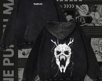 One Punch Man Oversized Hoodie, Anime Streetwear, Winter Cotton