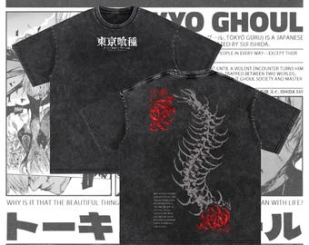 Tokyo Ghoul T-Shirt, Anime Graphic Tee, Oversized T-Shirt