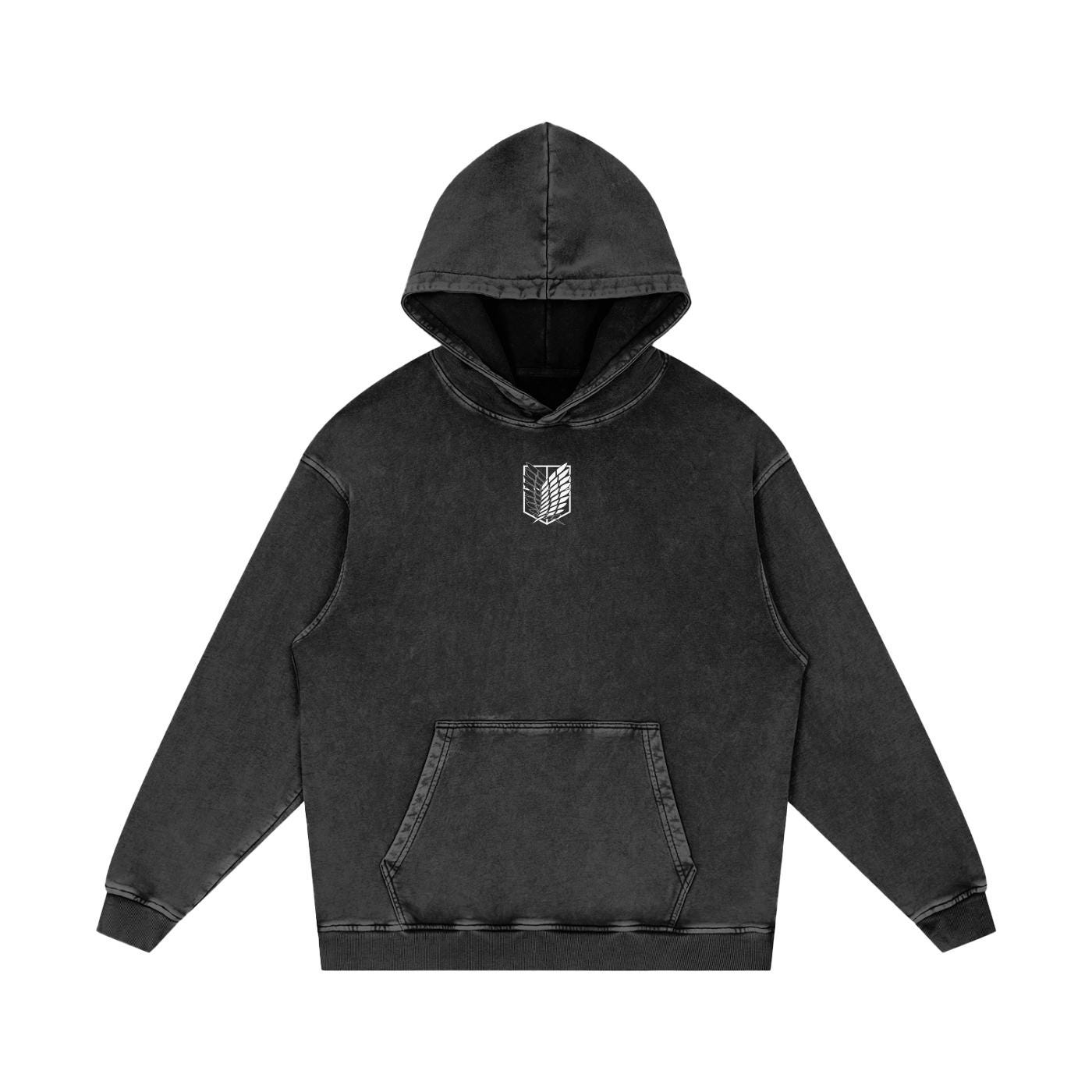Attack on Titan Eren Yeager Hoodie, Acid Wash Anime Sweatshirt - Etsy