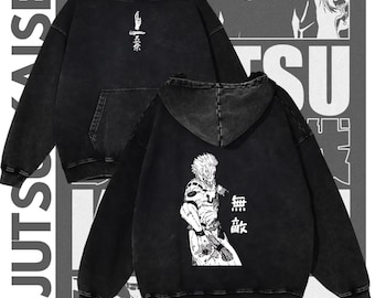 Sukuna Jujutsu Kaisen Hoodie, Oversized Anime Streetwear