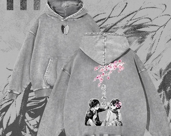 Felpa Attack on Titan, felpa anime AOT, felpa Eren Yeager, felpa Mikasa Ackerman, streetwear anime, felpa lavata, AOT
