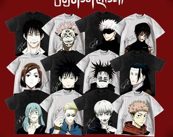 Jujutsu Kaisen T-Shirt Designs: Anime Streetwear PNG Bundle (Digital Download)