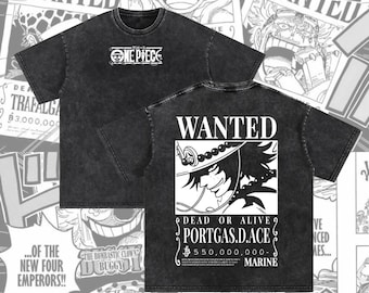 One Piece Portgas D. Ace Wanted Poster T-Shirt – Anime Manga Apparel