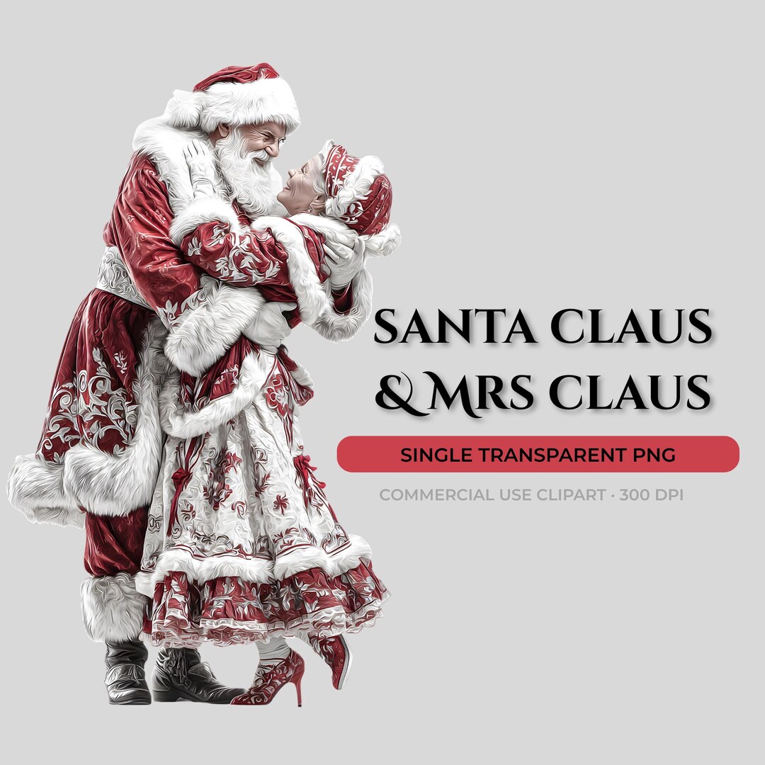 Santa Claus Clipart Set | Watercolor Santa PNG Bundle | Cute Christmas ...
