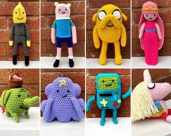 Adventure Time Crochet Pattern | 8 Amigurumi Dolls | PDF Download