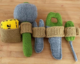 Modello per cintura portautensili all'uncinetto / Giocattoli all'uncinetto / Download PDF