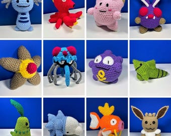 Pokémon Crochet Patterns | 16 Amigurumi Patterns | PDF Download