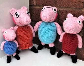 Peppa Pig Family Crochet Pattern | Amigurumi Dolls | PDF Download