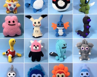 Pokémon Crochet Patterns | 16 Amigurumi Patterns | PDF Download