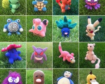 Pokémon Crochet Patterns | 16 Amigurumi Patterns | PDF Download