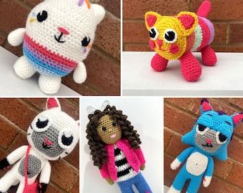 Patrón de ganchillo para la casa de muñecas Gabby / Juguetes amigurumi / Descarga en PDF