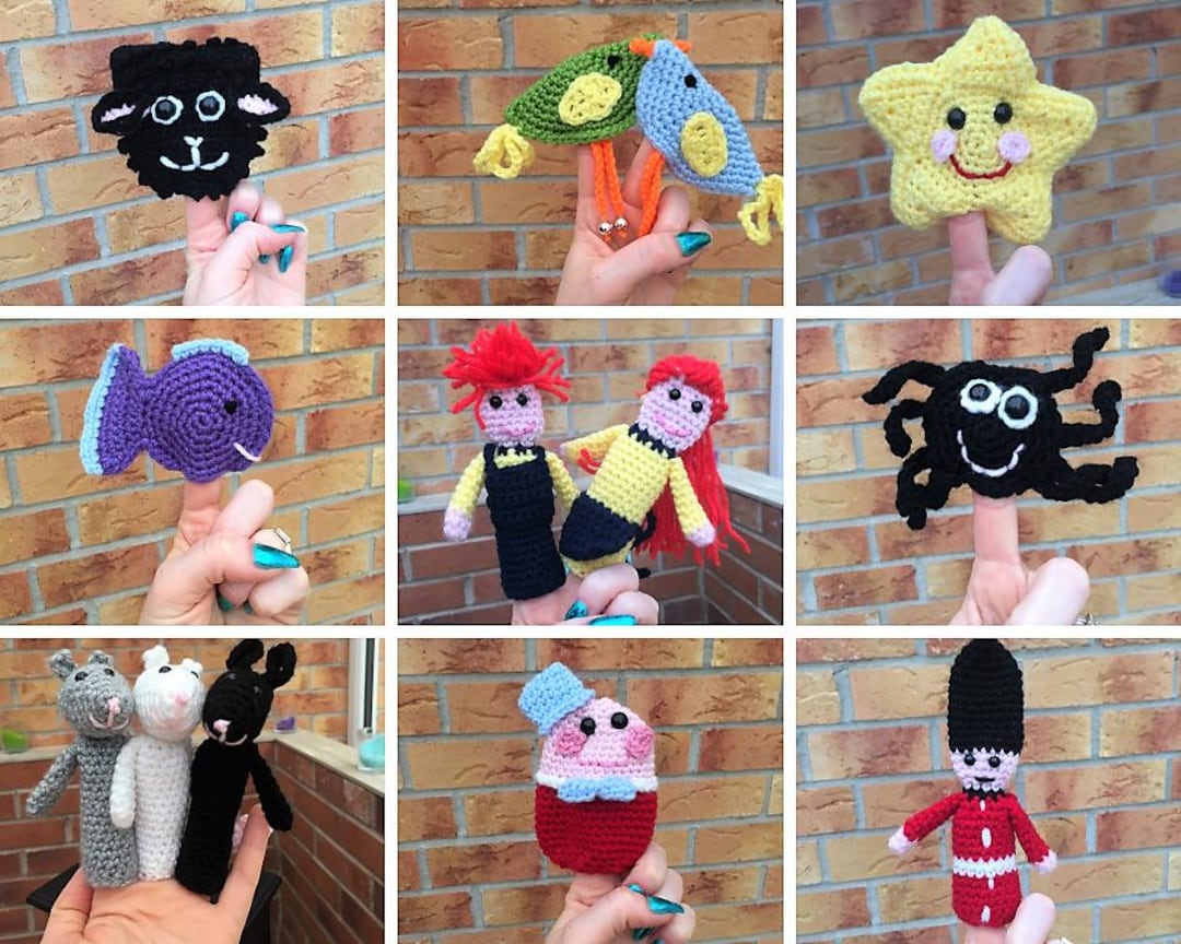 Nursery Rhymes Finger Puppets | Crochet Pattern | PDF DOWNLOAD - Etsy