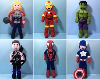 Avengers Crochet Pattern | 6 Superhero Dolls | PDF Download