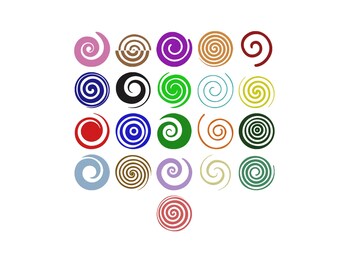 Diseño de bordado en espiral y remolino, diseño de bordado en remolino, silueta en espiral, máquina de mini remolino, 6 tamaños, archivo digital de descarga instantánea