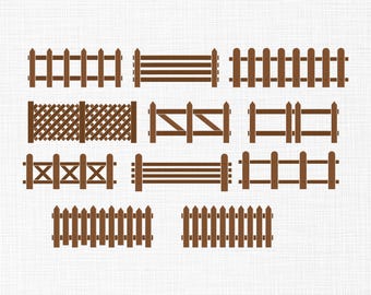 Wooden Fence Bundle Embroidery Design, Rustic Garden Fence, Fence Machine Embroidery File, Small Picket Fence,Fence Decor Designs, 5 Sizes