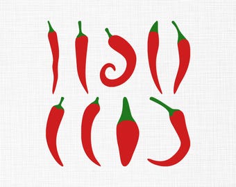 Chili Pepper Bundle Embroidery, Spicy Pepper Embroidery,Red Chili Embroidery Design,Fun Chili Files ,Vegetable Embroidery,Food Chili,6 Sizes