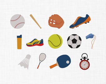 Sports Bundle Embroidery Design, Sports Embroidery Design, Sports Equipment Embroidery, Sports Machine Embroidery Design Files, 5 Sizes