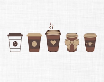 Coffee Cup Embroidery Design, Coffee Cup Bundle Embroidery Design, Coffee Cup Applique Embroidery, Machine Embroidery Design Files, 6 Sizes