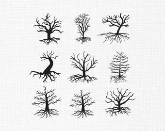 Dead Tree Bundle Embroidery Design, Tree Silhouette Embroidery Design, Mini Tree Embroidery Design, Machine Embroidery Design Files, 5 Sizes