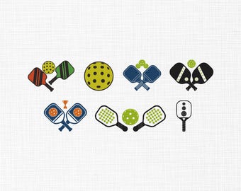 Pickle ball Embroidery Design, Pickleball Bundle Embroidery Design, Sports Embroidery, Pickleball Gifts Machine Embroidery Files, 5 Sizes