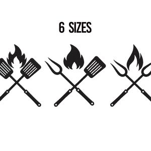 Kitchen utensils Embroidery Design, Baking Tools Embroidery Pattern, Cooking Embroidery Files, Apron Design,Machine Embroidery Files,6 Sizes