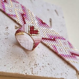 Vow and Pulse Valentine Bundle | Loom Bracelet & Peyote Ring Patterns | Digital Miyuki Delica PDF