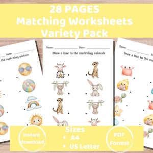 Animal Shape Matching Game: Printable Montessori Toddler Activity (PDF Download)