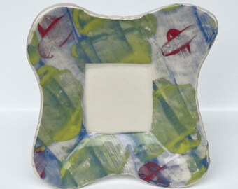 Small Colorful Handmade Ceramic Tray